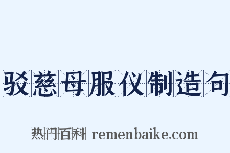 驳慈母服仪制造句是什么意思的图片